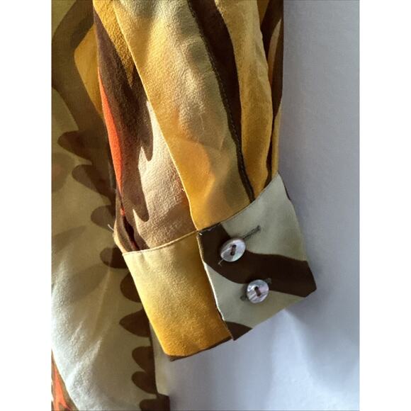 Randy Kemper 2 pc Blouse Wrap Skirt Size 6 100% Silk Boho Farm Rio Resort Artsy - Picture 8 of 11